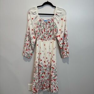 Draper James RSVP Smocked MIDI Floral Print Dress medium